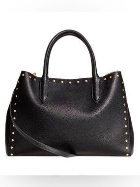 NWT H&M Black Textured Tote Bag/Purse